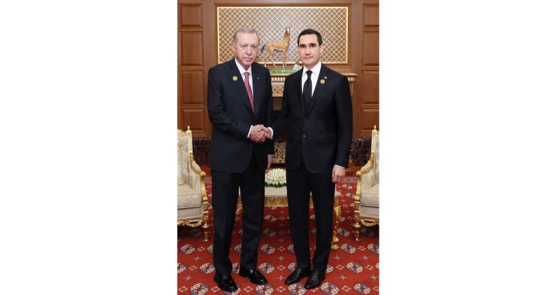 دیدار رئیس جمهور ترکمنستان با رئیس جمهور ترکیه
